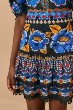 Farm Rio Black Ainika Sparkle Mini Skirt -Farm Rio Fashion Store 312546 03