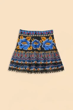 Farm Rio Black Ainika Sparkle Mini Skirt -Farm Rio Fashion Store 312546 06