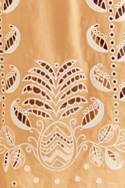 Farm Rio Sand Richelieu Sleeveless Midi Dress -Farm Rio Fashion Store 313594 05