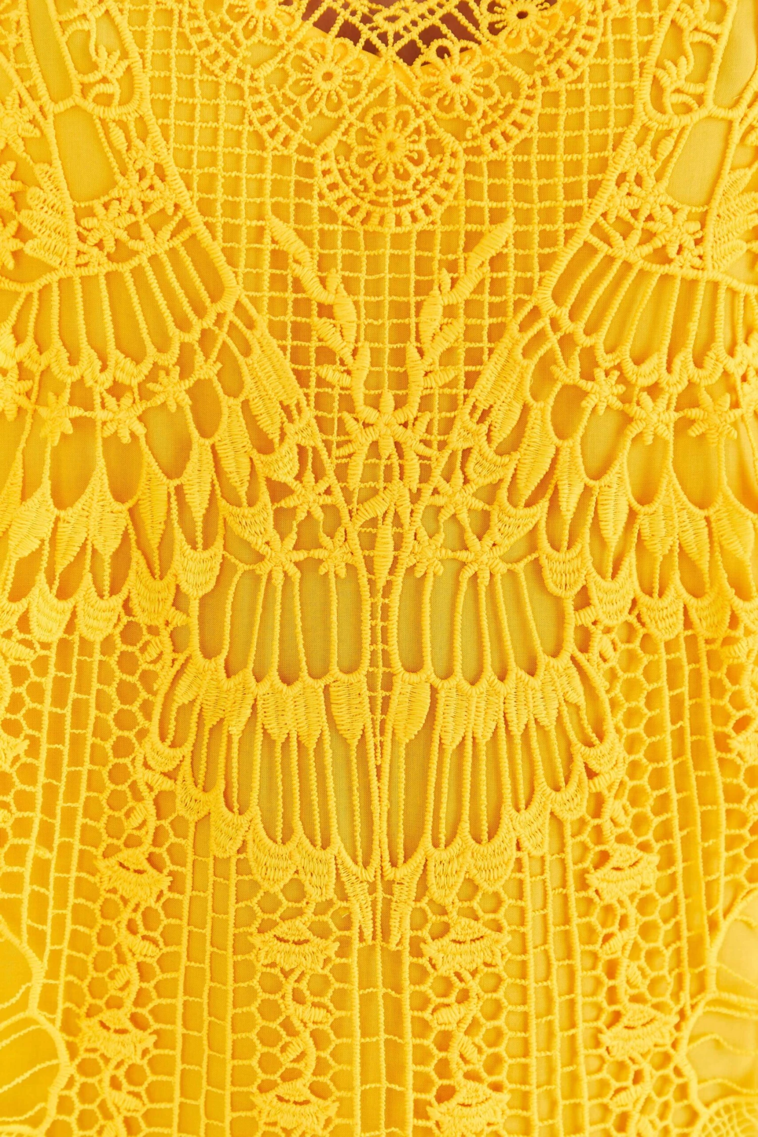 Farm Rio Yellow Guipure Midi Dress 8 Farm Rio Yellow Guipure Midi Dress - Image 6