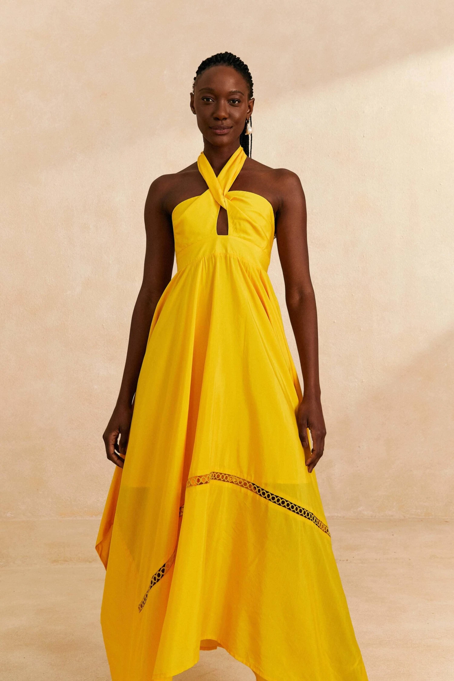 Farm Rio Yellow Sleeveless Maxi Dress 3 Farm Rio Yellow Sleeveless Maxi Dress