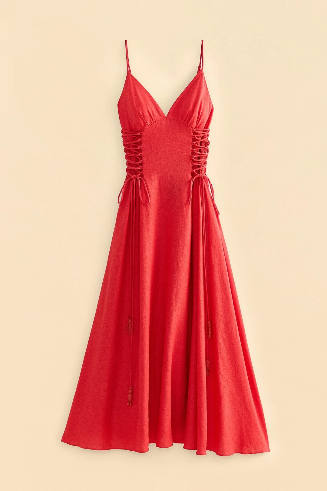 Farm Rio Red Sleeveless Midi Dress 8 Farm Rio Red Sleeveless Midi Dress - Image 6