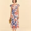 Farm Rio Off-White Mixed Lobsters Midi Dress -Farm Rio Fashion Store 313608 01