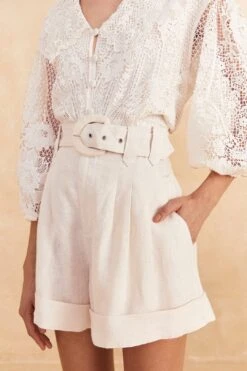 Farm Rio Off-White Tailored Shorts -Farm Rio Fashion Store 313614 03