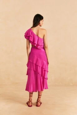 Farm Rio Dark Pink Marocaine Ruffle Skirt -Farm Rio Fashion Store 313615 04
