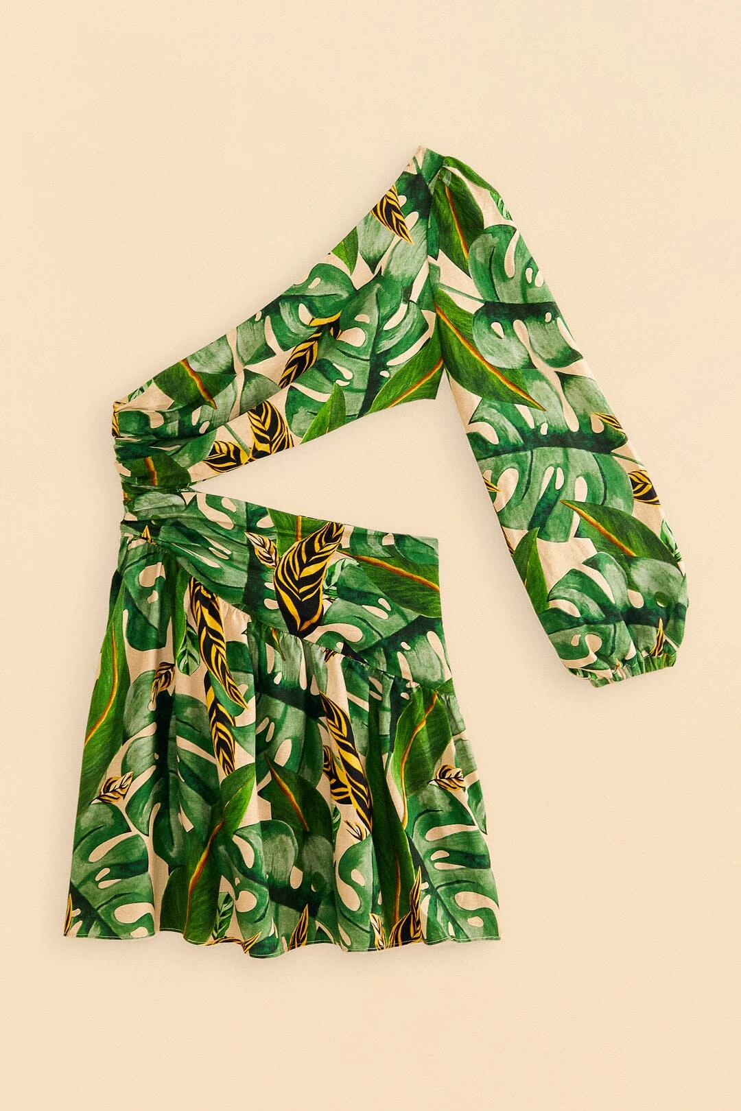 Farm Rio Tropical Leaves One Shoulder Mini Dress 7 Farm Rio Tropical Leaves One Shoulder Mini Dress - Image 5
