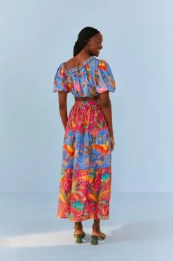 Farm Rio Macaw Party Mix Maxi Skirt -Farm Rio Fashion Store 313623 04