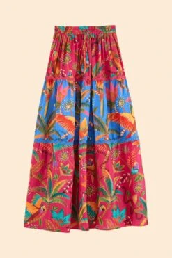Farm Rio Macaw Party Mix Maxi Skirt -Farm Rio Fashion Store 313623 06
