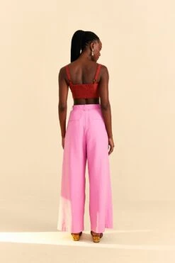 Farm Rio Pink Tailored Pants -Farm Rio Fashion Store 313627 04