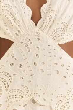 Farm Rio Off-White Richelieu Midi Dress 8 Farm Rio Off-White Richelieu Midi Dress -Farm Rio Fashion Store 313629 04