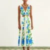 Farm Rio Off-White Romantic Garden Midi Dress -Farm Rio Fashion Store 313630 01