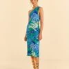 Farm Rio Green Jungle Panther Knit Dress -Farm Rio Fashion Store 313645 01