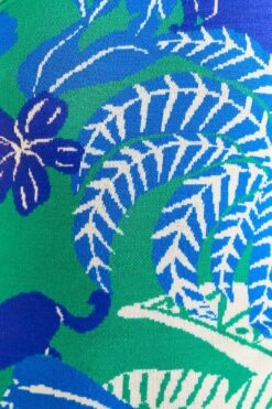 Farm Rio Green Jungle Panther Knit Dress -Farm Rio Fashion Store 313645 05