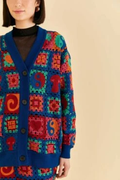 Farm Rio Crochet Icons Cardigan -Farm Rio Fashion Store 313651 03