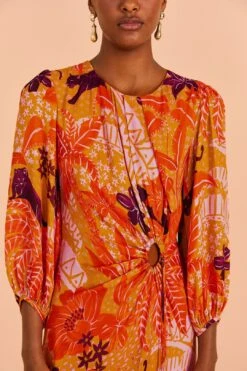 Farm Rio Beige Jungle Panther Lenzing™ Ecovero™ Viscose Midi Dress 11 Farm Rio Beige Jungle Panther Lenzing™ Ecovero™ Viscose Midi Dress -Farm Rio Fashion Store 313673 03