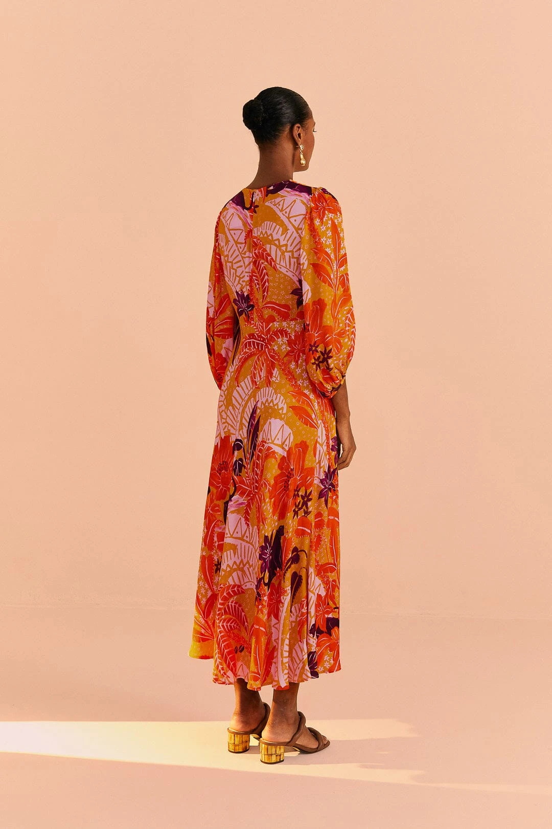 Farm Rio Beige Jungle Panther Lenzing™ Ecovero™ Viscose Midi Dress 7 Farm Rio Beige Jungle Panther Lenzing™ Ecovero™ Viscose Midi Dress - Image 5