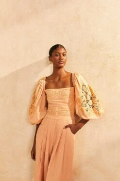 Farm Rio Dark Sand Lace Blouse 10 Farm Rio Dark Sand Lace Blouse -Farm Rio Fashion Store 313679 03