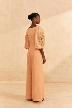 Farm Rio Dark Sand Lace Blouse 11 Farm Rio Dark Sand Lace Blouse -Farm Rio Fashion Store 313679 04