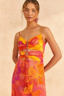 Farm Rio Summer Garden Ombre Lenzing™ Ecovero™ Viscose Midi Dress 10 Farm Rio Summer Garden Ombre Lenzing™ Ecovero™ Viscose Midi Dress -Farm Rio Fashion Store 313684 03