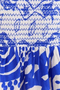 Farm Rio Off-White Pitta Waves Smocked Midi Skirt -Farm Rio Fashion Store 314084 05