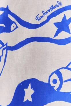 Farm Rio Off-White Pitta Waves Smocked Blouse -Farm Rio Fashion Store 314085 05