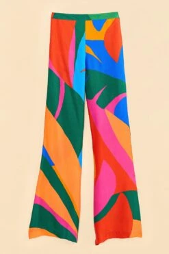 Farm Rio Colorful Leaves Lenzing™ Ecovero™ Viscose Pants -Farm Rio Fashion Store 314097 06