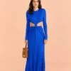Farm Rio Blue Knot Cut Out Maxi Dress -Farm Rio Fashion Store 314099 01