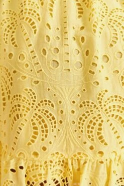 Farm Rio Light Yellow Palm Tree Mini Dress -Farm Rio Fashion Store 314107 05