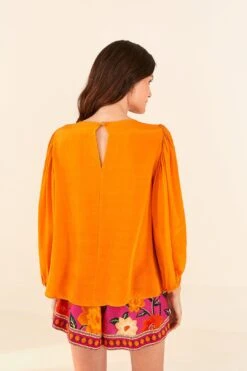 Farm Rio Orange Lace Blouse -Farm Rio Fashion Store 314469 04
