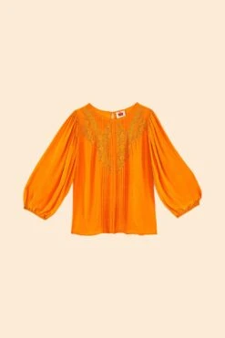 Farm Rio Orange Lace Blouse -Farm Rio Fashion Store 314469 06