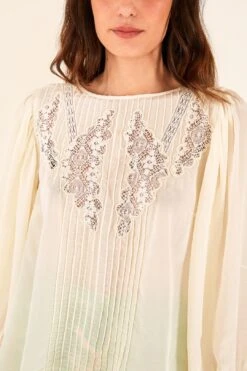 Farm Rio Off White Lace Blouse -Farm Rio Fashion Store 314470 04