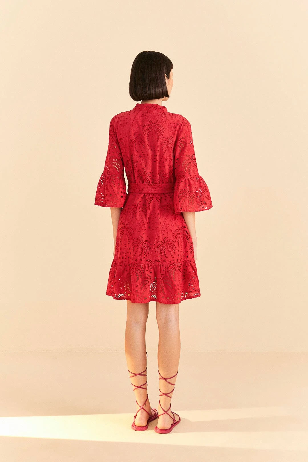 Farm Rio Red Palm Tree Mini Dress 6 Farm Rio Red Palm Tree Mini Dress - Image 4