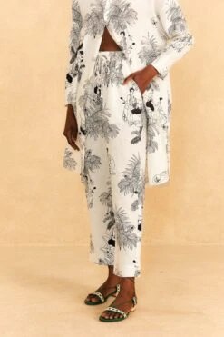 Farm Rio Off-White Moto Love Pants -Farm Rio Fashion Store 314490 02