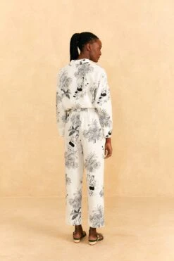 Farm Rio Off-White Moto Love Pants -Farm Rio Fashion Store 314490 03