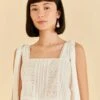 Farm Rio Off-White Lace Top -Farm Rio Fashion Store 314505 01