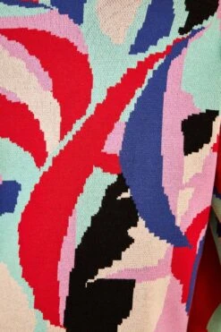 Farm Rio Colorful Monstera Knit Sweater -Farm Rio Fashion Store 315709 05