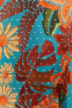 Farm Rio Blue Flower Dream Sleeveless Midi Dress -Farm Rio Fashion Store 315953 05