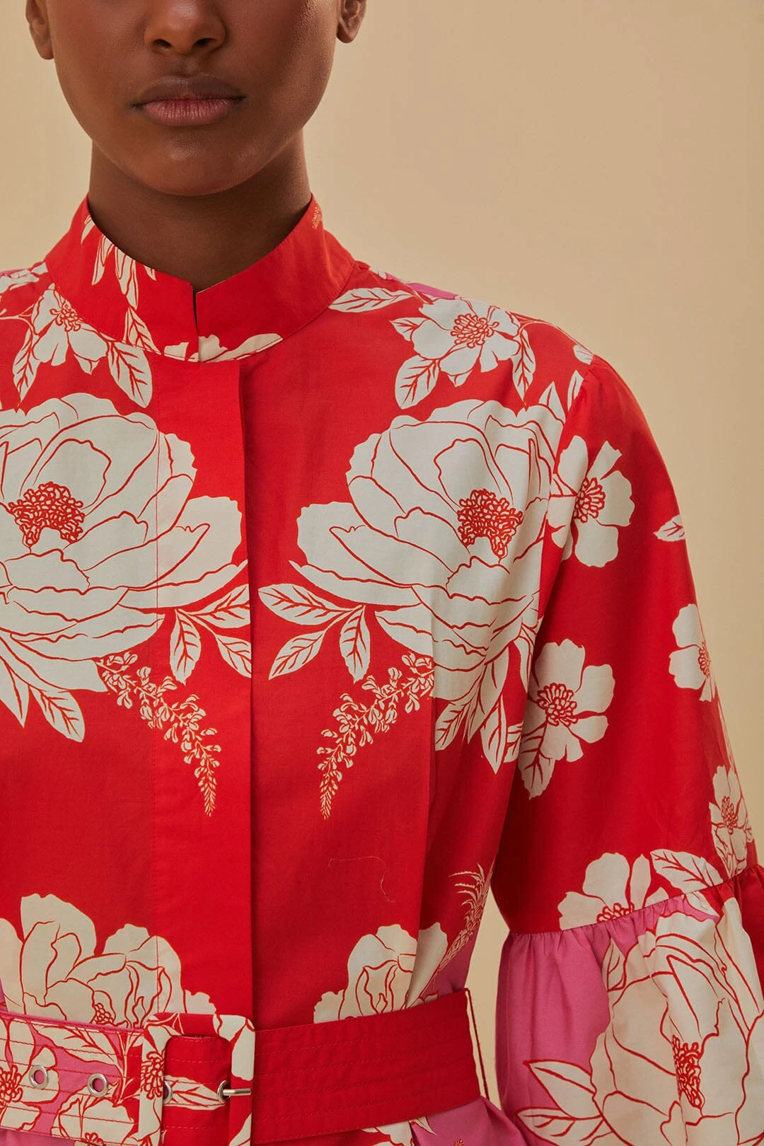 Farm Rio Pink Soft Garden Short Sleeve Mini Dress 6 Farm Rio Pink Soft Garden Short Sleeve Mini Dress - Image 4