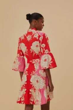 Farm Rio Pink Soft Garden Short Sleeve Mini Dress 12 Farm Rio Pink Soft Garden Short Sleeve Mini Dress -Farm Rio Fashion Store 315959 05