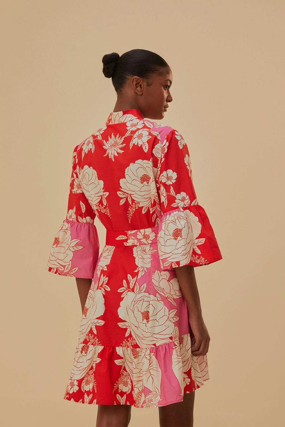 Farm Rio Pink Soft Garden Short Sleeve Mini Dress 7 Farm Rio Pink Soft Garden Short Sleeve Mini Dress - Image 5