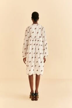 Farm Rio Off-White Embroidered Horses Midi Dress -Farm Rio Fashion Store 315962 04