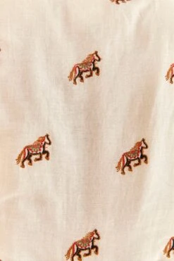 Farm Rio Off-White Embroidered Horses Midi Dress -Farm Rio Fashion Store 315962 05