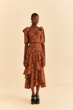 Farm Rio Caramel Embroidered Horses Crop Top 9 Farm Rio Caramel Embroidered Horses Crop Top -Farm Rio Fashion Store 315964 02