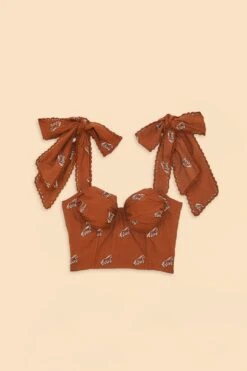 Farm Rio Caramel Embroidered Horses Crop Top 13 Farm Rio Caramel Embroidered Horses Crop Top -Farm Rio Fashion Store 315964 06