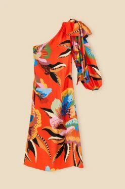 Farm Rio Red Lucy One Shoulder Maxi Dress -Farm Rio Fashion Store 315980 00