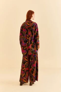 Farm Rio Black Wild Horses Maxi Shirt -Farm Rio Fashion Store 315994 04