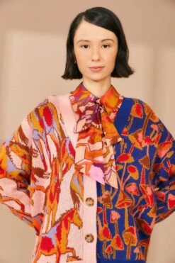 Farm Rio Mixed Mushrooms Knit Cardigan -Farm Rio Fashion Store 315996 03