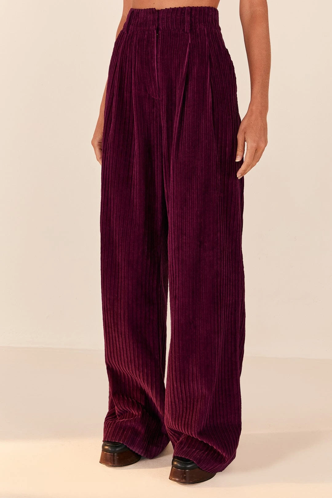 Farm Rio Burgundy Corduroy Pants 5 Farm Rio Burgundy Corduroy Pants - Image 3