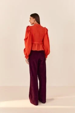Farm Rio Burgundy Corduroy Pants 11 Farm Rio Burgundy Corduroy Pants -Farm Rio Fashion Store 316009 04