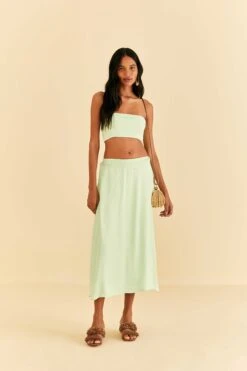 Farm Rio Mint Sleeveless Crop Top -Farm Rio Fashion Store 316420 02